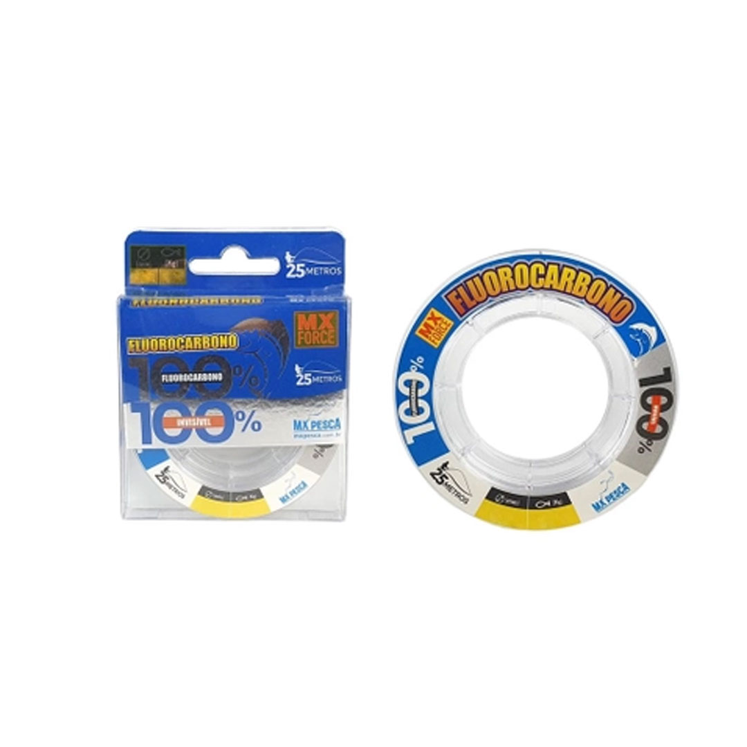 Linha 100% Fluorocarbono LINE MX (Carretel com 25 Metros)