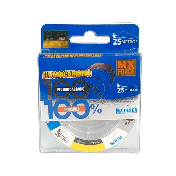 Linha 100% Fluorocarbono LINE MX (Carretel com 25 Metros)