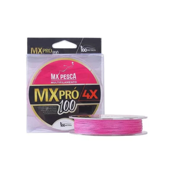 Linha Multifilamento MX PRÓ (Carretel com 100 Metros) Rosa