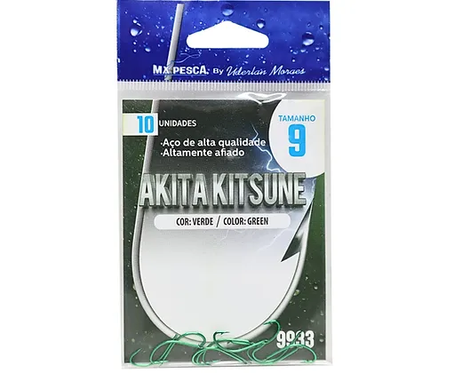 Anzol Akita Kitsune Verde – MX Pesca By Uderlan Moraes