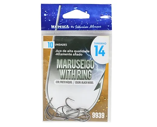 Anzol Maruseigo With Ring Black Níquel – Mx Pesca by Uderlan Moraes