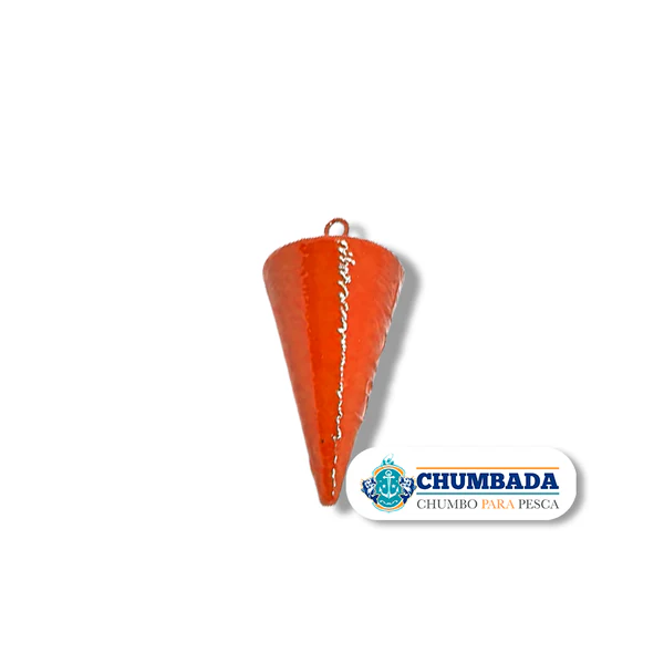 Chumbada Cone com olhal 115 gr – Laranja – Chumbada Oficial