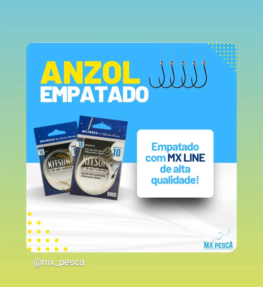 Anzol Kitsune Dourado MX Pesca Empatado – By Uderlan Moraes