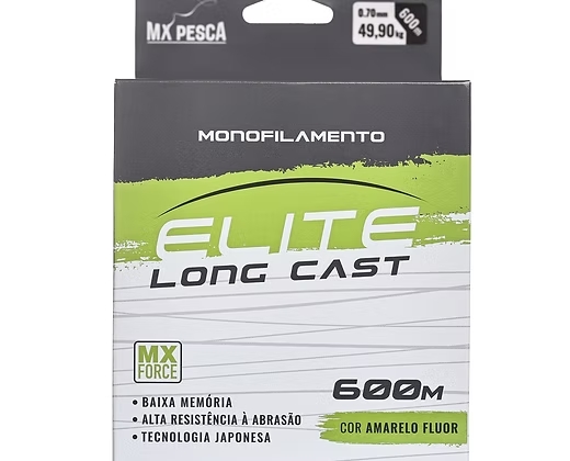 Linha Mx Pesca Elite Long Cast 600 Metros – Amarela