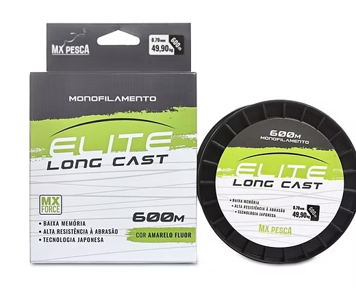 Linha Mx Pesca Elite Long Cast 600 Metros – Amarela