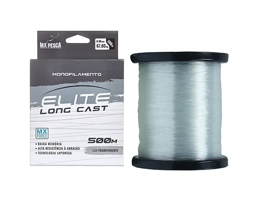 Linha Mx Pesca Elite Long Cast 500 Metros – Transparente